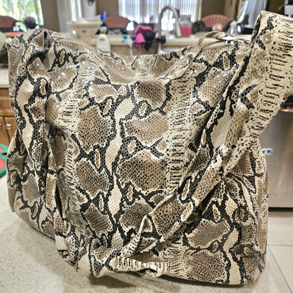 Italian Leather Snakeskin Handbag,  Guanti & Borse Handbag, Made In ITALY